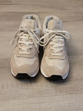 New Balance 574 Neutral Beige Suede & Women  Sneakers